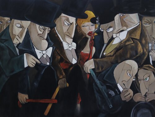 Top hat and Tails van Ta Byrne, Schilderij te koop op Singulart