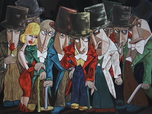 10 Angry men di Ta Byrne, Pittura in vendita su Singulart