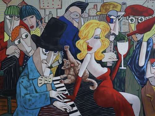 Well, I never met a girl like. ( I was listening to Edwyn Collins) di Ta Byrne, Pittura in vendita su Singulart
