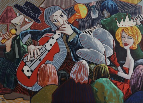 The double bass player Ta Byrne