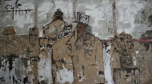 Cafe van Ta Byrne, Schilderij te koop op Singulart