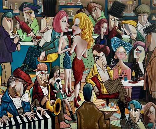 Jazz Bar by Ta Byrne, Painting for Sale on Singulart