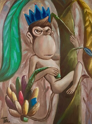 King Babu van Ta Byrne, Schilderij te koop op Singulart