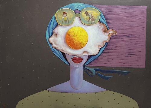Cool Egg Girl von Ta Byrne, Malerei kaufen auf Singulart