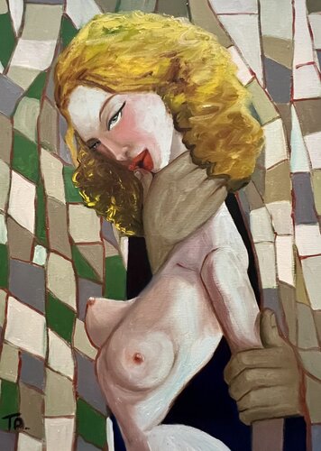 The Temptress of gold van Ta Byrne, Schilderij te koop op Singulart