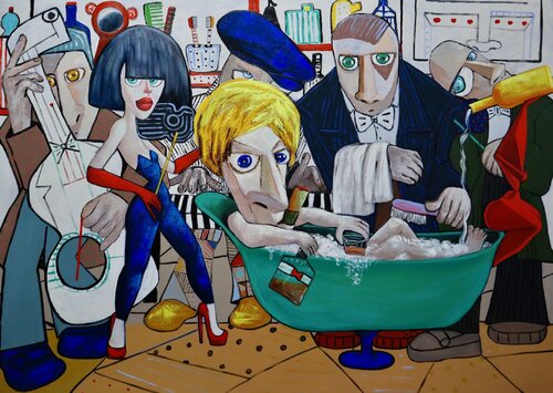 Bubbles and Jazz by Ta Byrne, Painting for Sale on Singulart