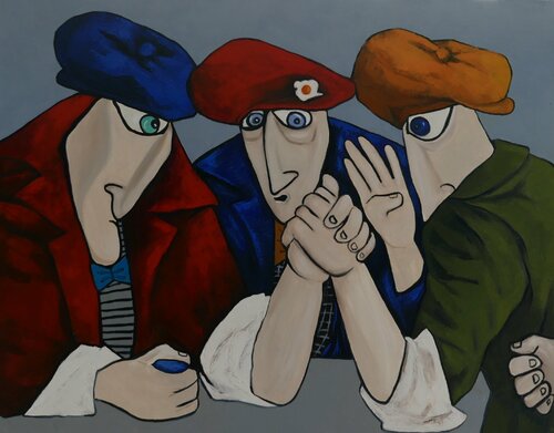 Conspirator's duel van Ta Byrne, Schilderij te koop op Singulart