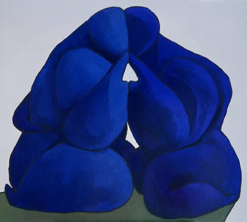 Lovers in blue forever van Ta Byrne, Schilderij te koop op Singulart