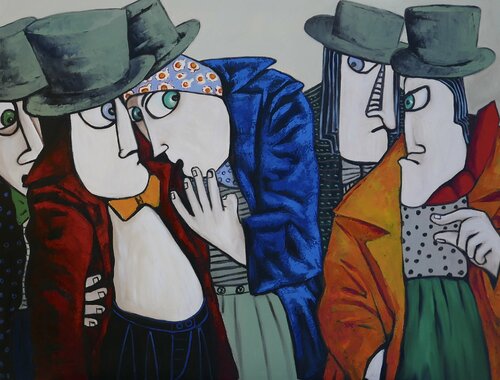 Conspirator's parley van Ta Byrne, Schilderij te koop op Singulart