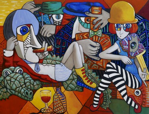 King & Princess of jazz van Ta Byrne, Schilderij te koop op Singulart