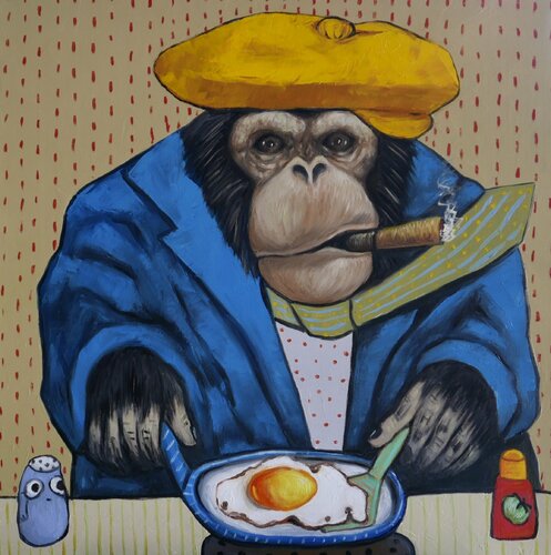 The Boss frying eggs Ta Byrne