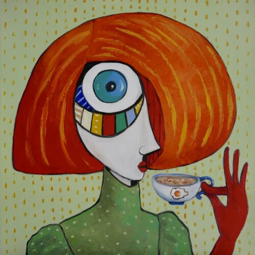 lady drinking tea Ta Byrne