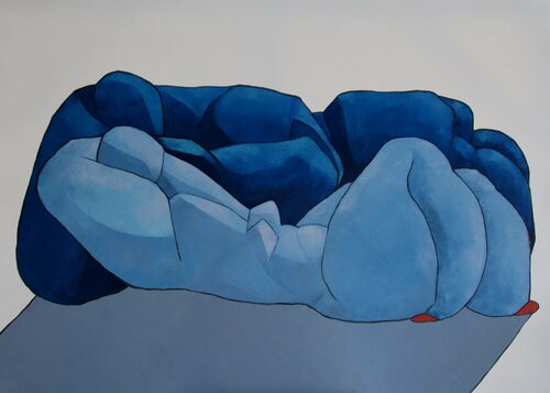 Lovers in repose van Ta Byrne, Schilderij te koop op Singulart