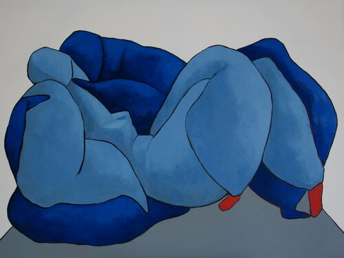 Lovers you make me feel so blue van Ta Byrne, Schilderij te koop op Singulart