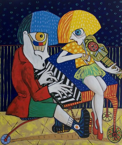 Princess playing the violin van Ta Byrne, Schilderij te koop op Singulart