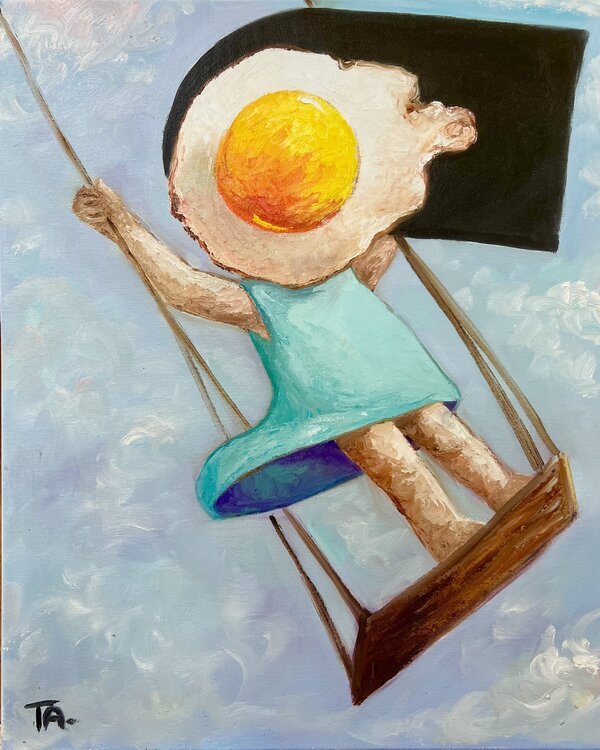 Sumi on a swing Ta Byrne