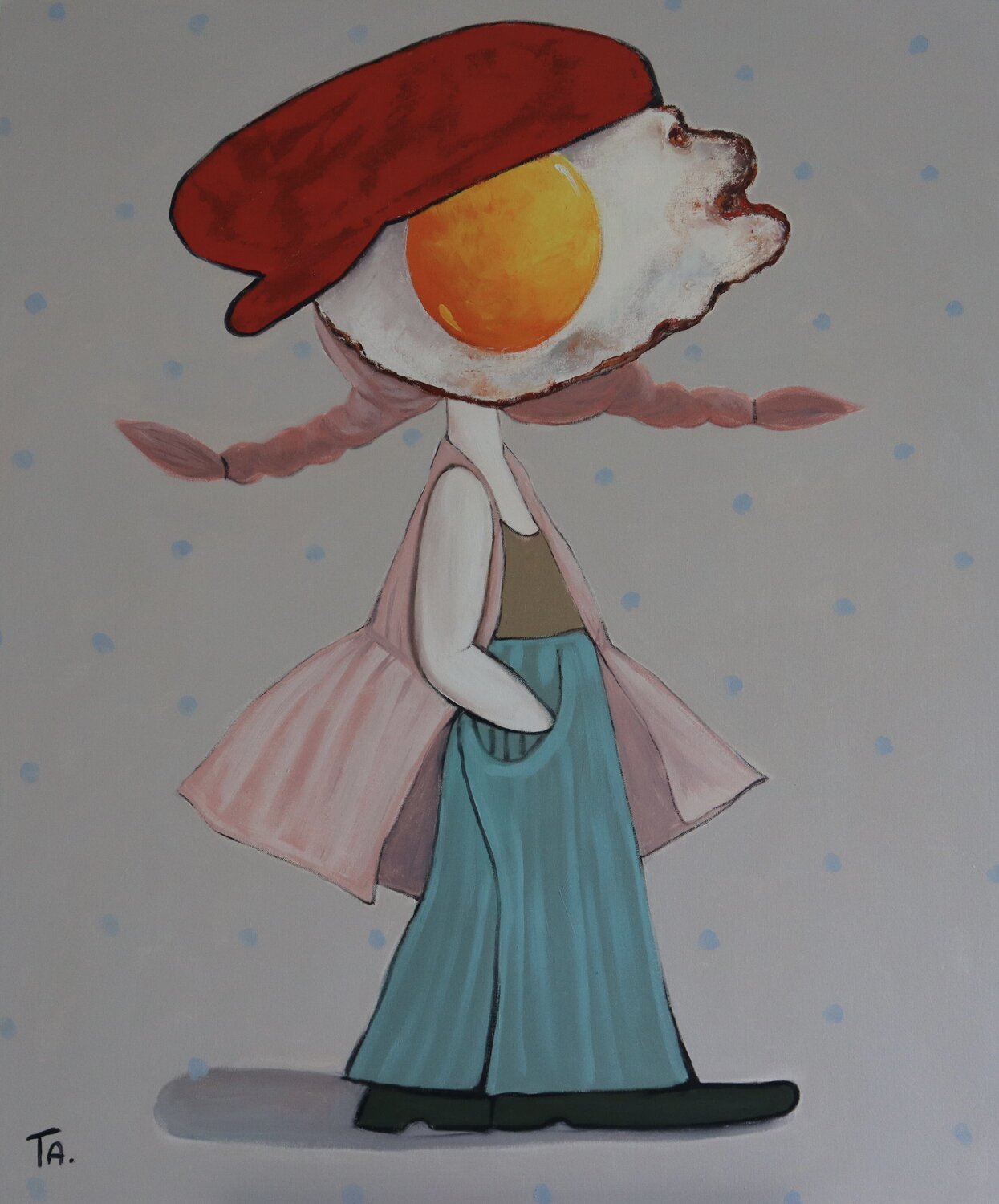 Egg girl in pink Ta Byrne