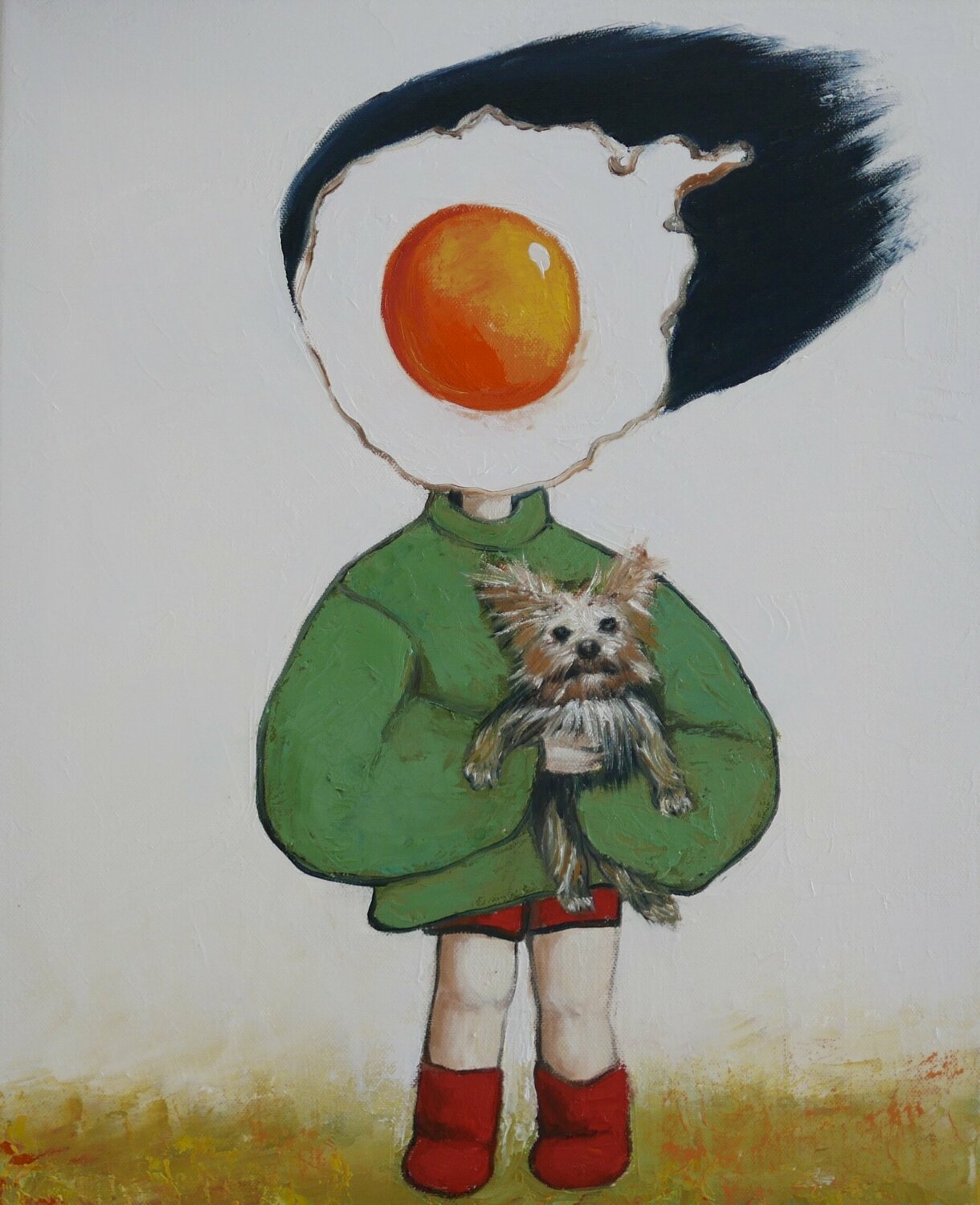 Egg girl with dog Ta Byrne