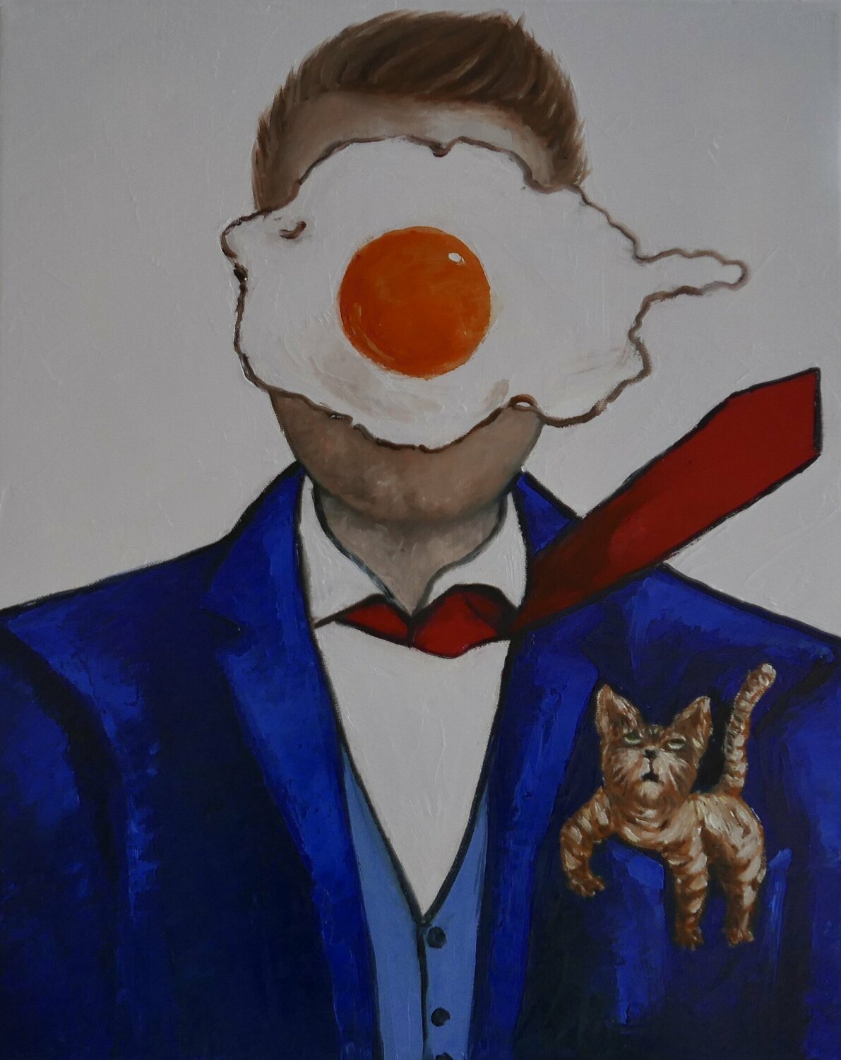 Egg boy with cat Ta Byrne