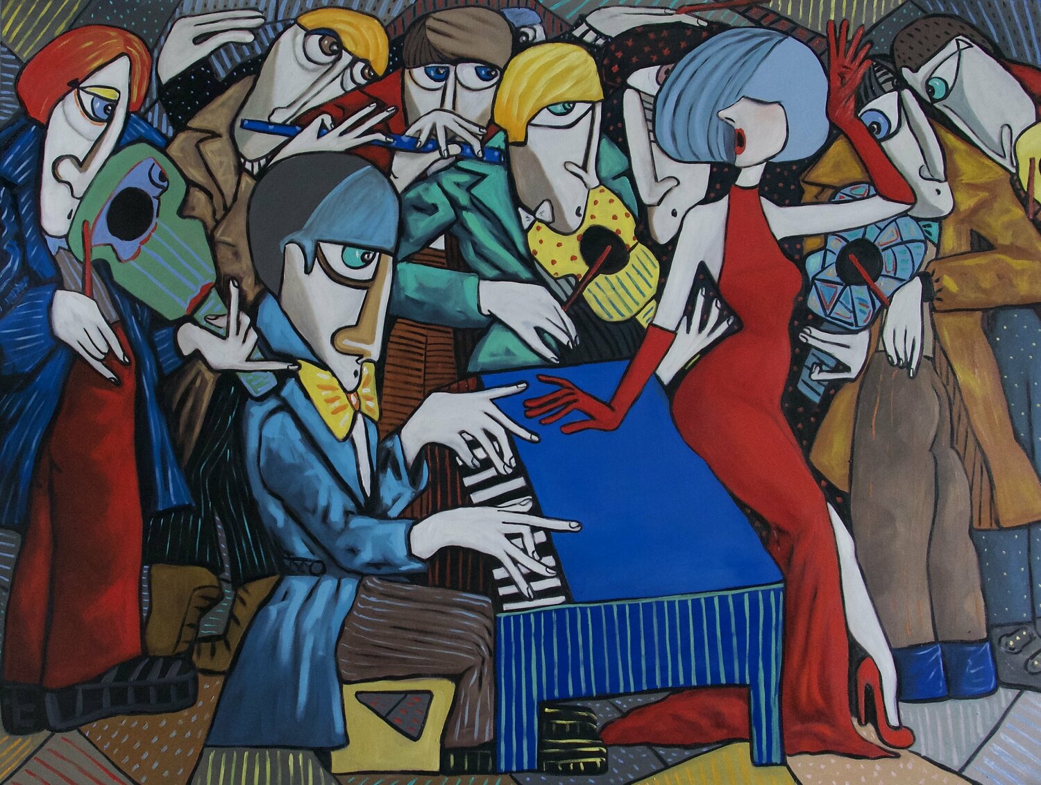 Lady in red sings the blues Ta Byrne