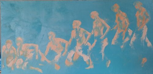 S'asseoir van Corinne Malfreyt, Schilderij te koop op Singulart