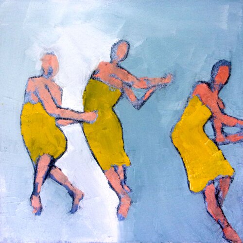 La vague jaune by Corinne Malfreyt, Painting for Sale on Singulart