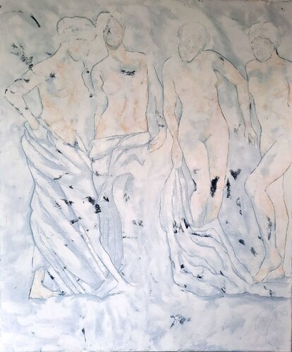 Le déshabillé de Vénus van Corinne Malfreyt, Schilderij te koop op Singulart