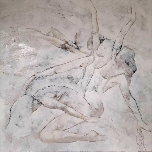 Le salut au soleil by Corinne Malfreyt, Painting for Sale on Singulart