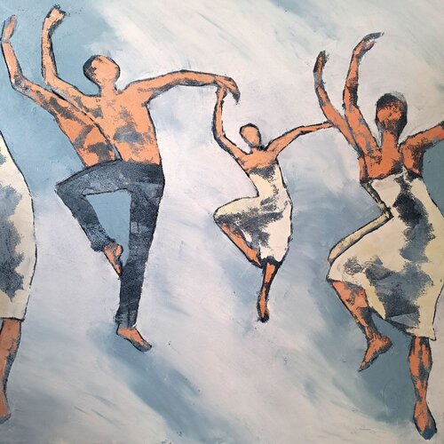 La fête by Corinne Malfreyt, Painting for Sale on Singulart