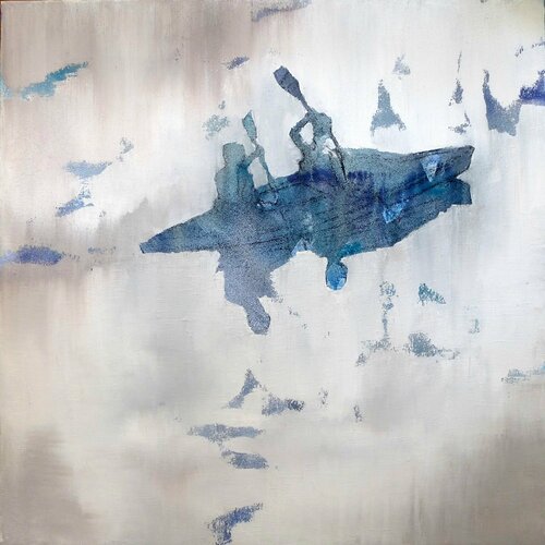 Les rameurs van Corinne Malfreyt, Schilderij te koop op Singulart