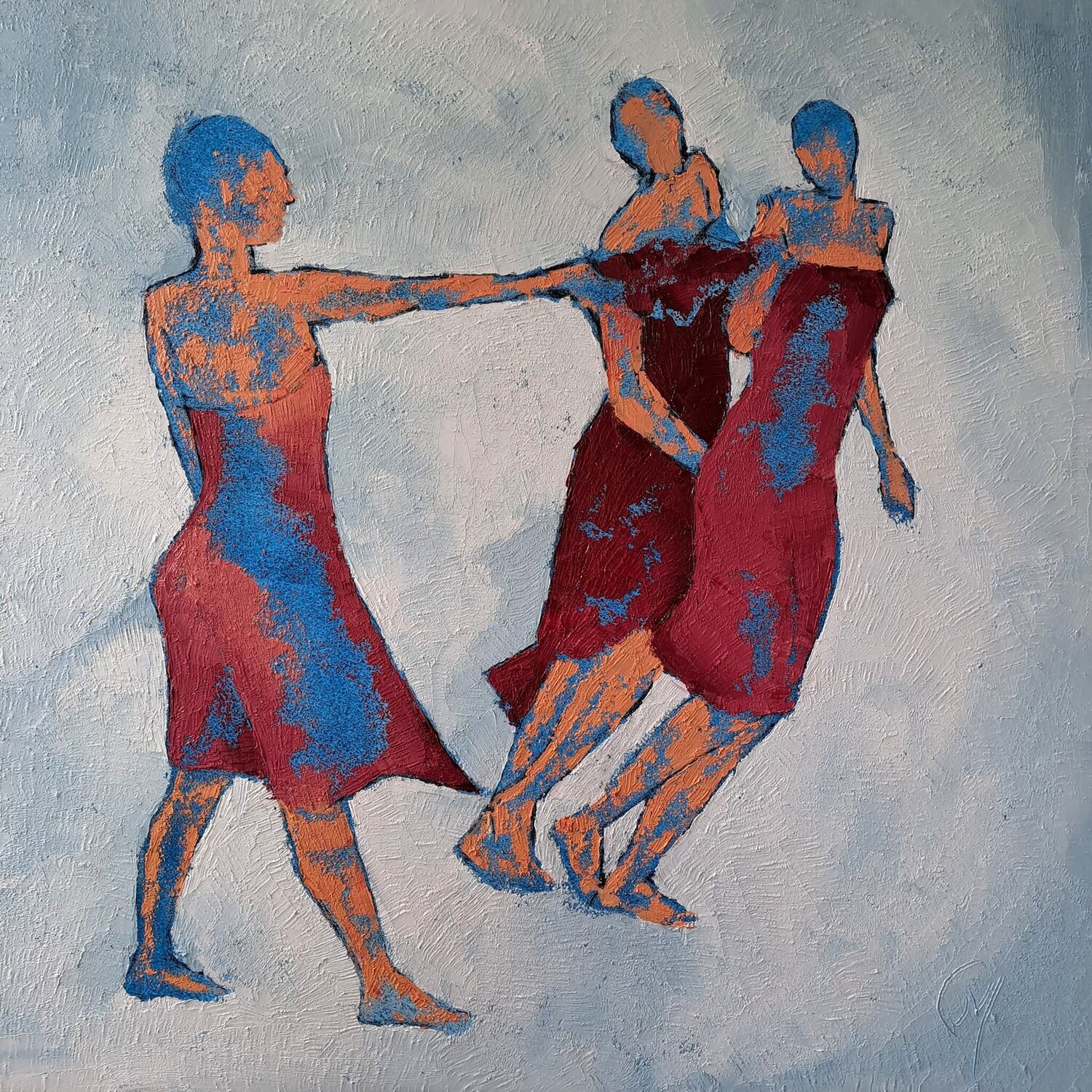 Le passage Magenta Corinne Malfreyt Originalgemälde zu verkaufen