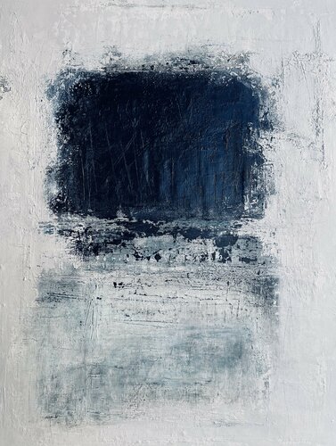 Black and Pale Blue Blocks van Susan Handau, Schilderij te koop op Singulart