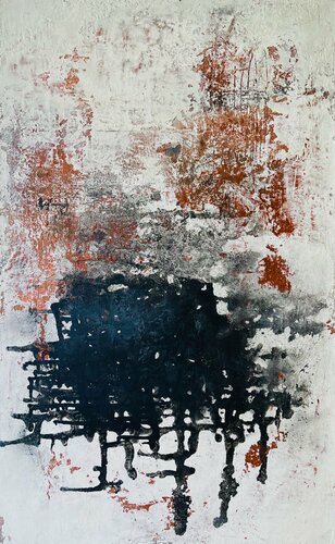 Copper on Black No. 2 van Susan Handau, Schilderij te koop op Singulart