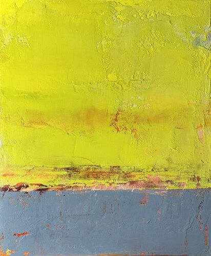 Lemon Yellow and Blue von Susan Handau, Malerei kaufen auf Singulart