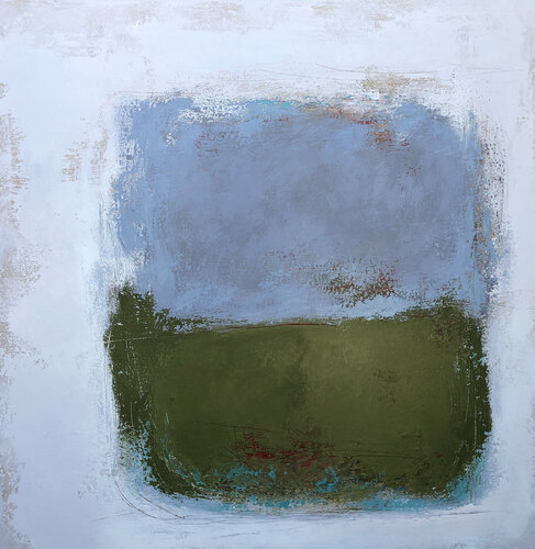 Grey and Green Blocks van Susan Handau, Schilderij te koop op Singulart