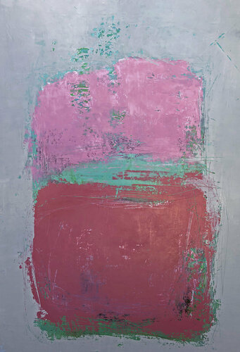 Pink and Mauve  Blocks van Susan Handau, Schilderij te koop op Singulart