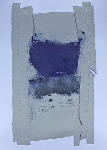 Purple and Black Blocks #1 di Susan Handau, Opera su carta in vendita su Singulart