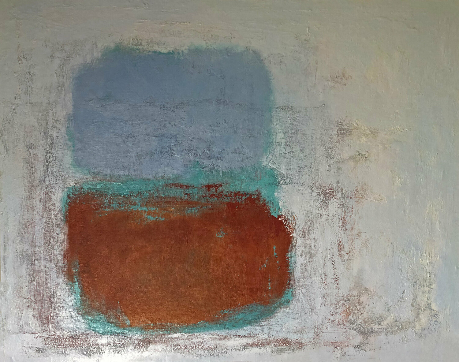 Blue and Rust Blocks Susan Handau