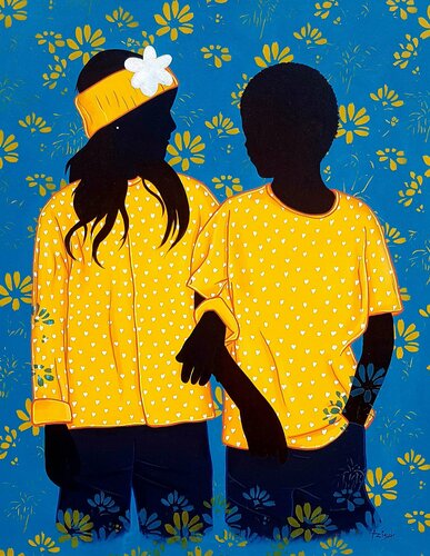 Love na love van Aziseh Emmanuel, Schilderij te koop op Singulart