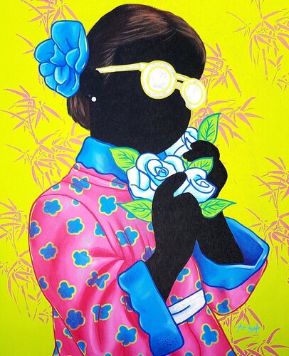 Take ya own flower #8 di Aziseh Emmanuel, Pittura in vendita su Singulart