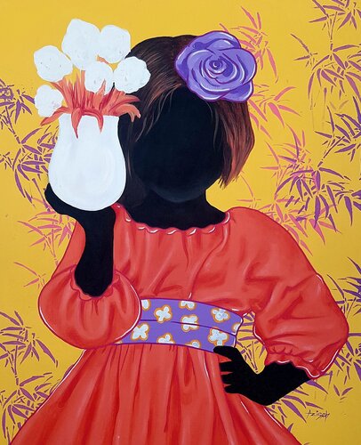 Take ya own flower #9 di Aziseh Emmanuel, Pittura in vendita su Singulart