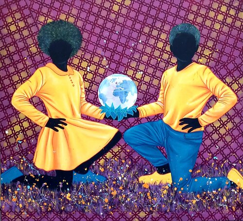 Together we stand 3 von Aziseh Emmanuel, Malerei kaufen auf Singulart