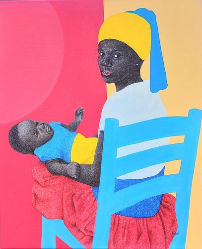 Family is a gift #3 de Aziseh Emmanuel, Pintura a la venta en Singulart