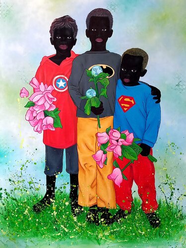 Peace makers #3 van Aziseh Emmanuel, Schilderij te koop op Singulart