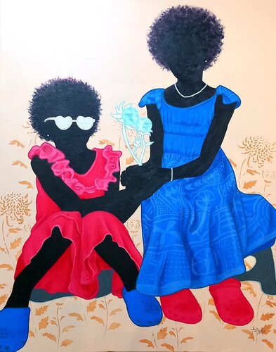Sisters from another Mother #10 de Aziseh Emmanuel, Pintura a la venta en Singulart