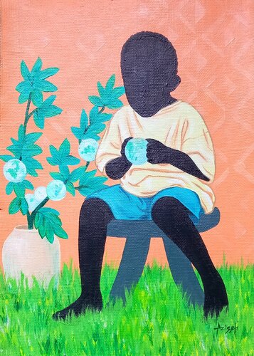 Naissance nouvelle [New birth] de Aziseh Emmanuel, Pintura a la venta en Singulart