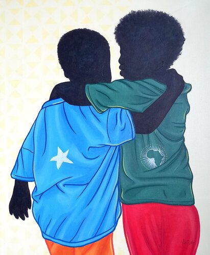 Brothers from another mother #2 van Aziseh Emmanuel, Schilderij te koop op Singulart