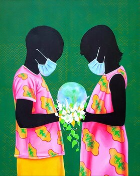 Earth on flowers Aziseh Emmanuel