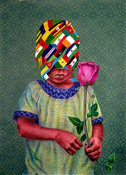 child and rose flower Aziseh Emmanuel
