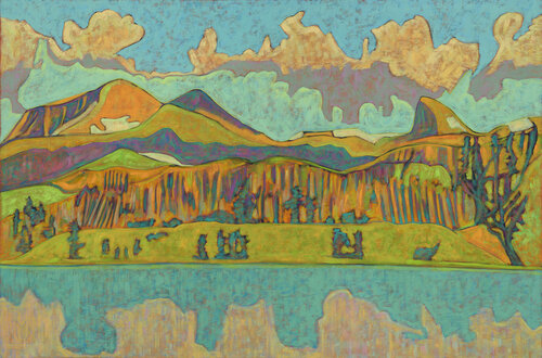 Lake at Silver Spruce Ranch, Colorado by K.L. McKenna, Painting for Sale on Singulart